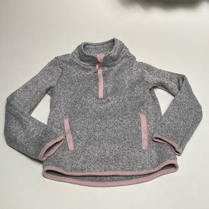 KIDS ATHLETIC WORKS XS/XCH 4-5 SWEATER. GRAY+PINK.